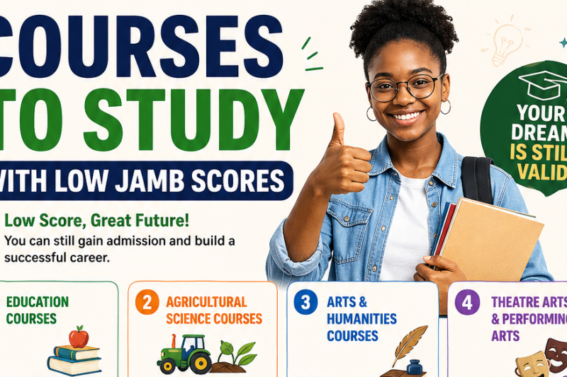 Courses to Study With Low JAMB Scores in Nigeria (2026 Guide)